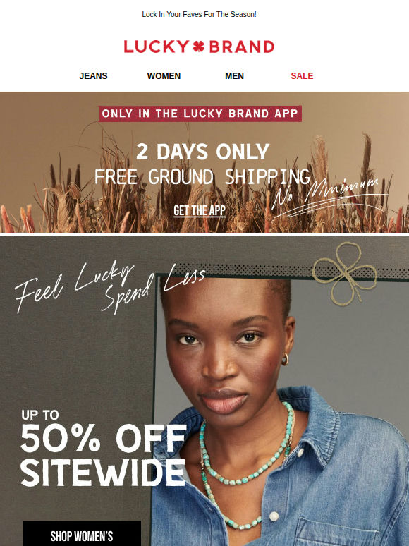 FREE Ship In App Ends Today + Up To 50% Off