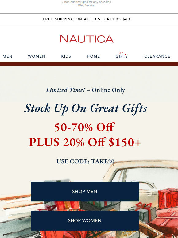 Extra 20% Off $150+ (on top of 50-70% off!)