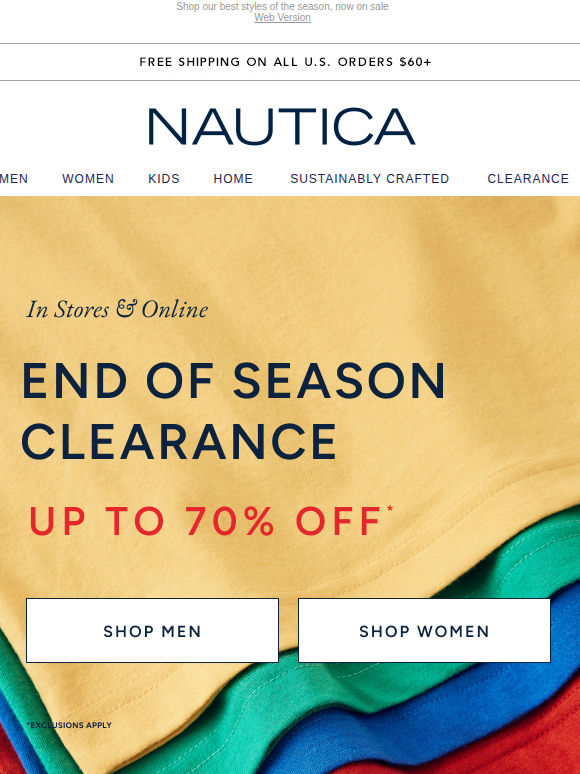 New to Clearance! Styles up to 70% off