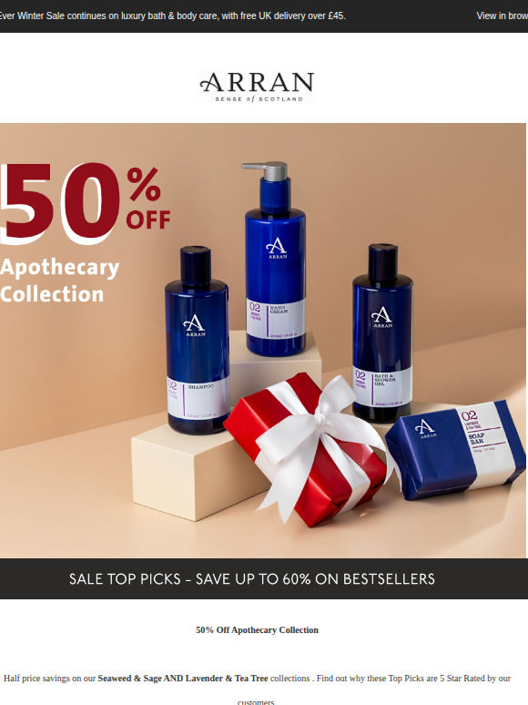 50% Off Seaweed & Sage | Bestsellers Back in Stock