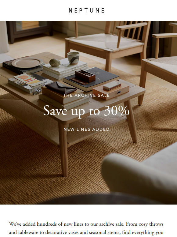 New lines just added to our archive sale