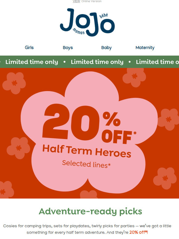 20% OFF Half Term Heroes!