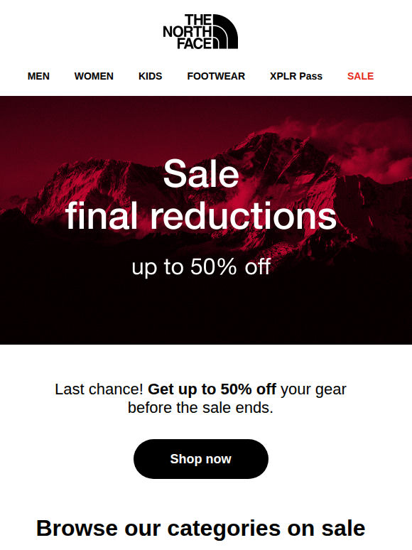 Final reduction | Sales up to 50% off!