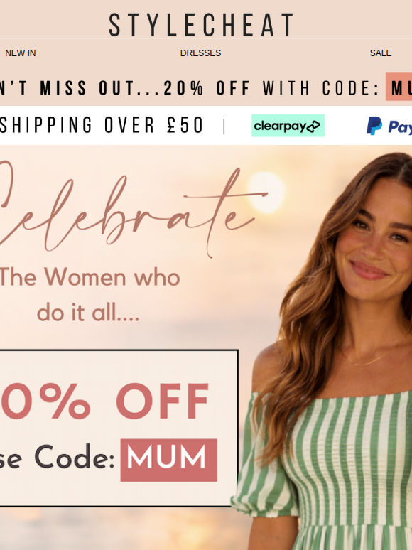 🚨 Get 20% OFF this Mother's Day Weekend 💖