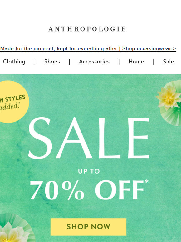 Make way for NEW STYLES IN SALE!