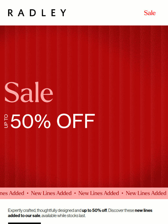 Sale: New lines just added