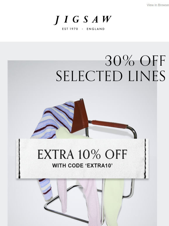Hurry, extra 10% off sale ends soon