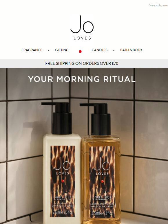 Start your morning with Amber, Lime & Bergamot