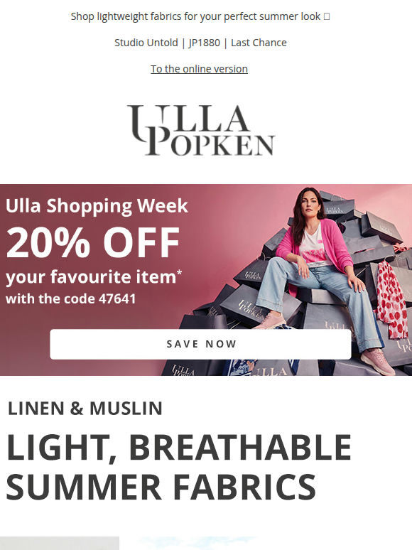 Ending soon: 20% OFF your favourite piece! 🔥