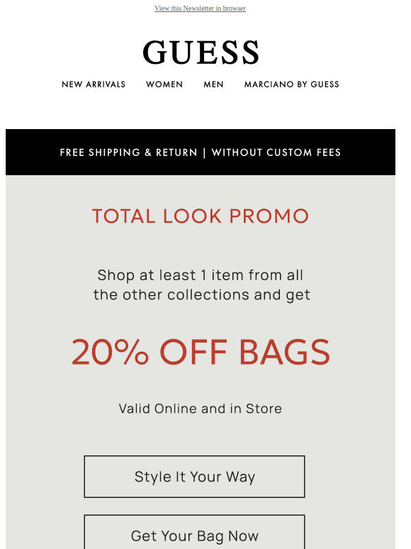 20% off bags: You Deserve a New Total Look