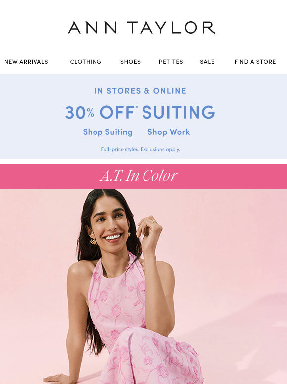 It’s Time: Enjoy 30% Off Suiting