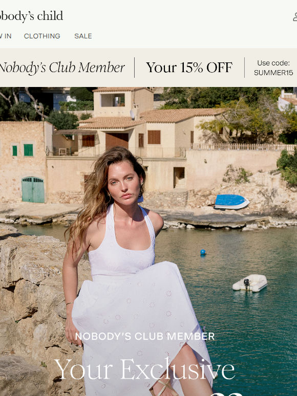 Your exclusive 15% off