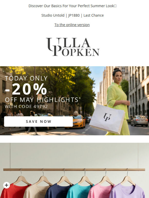🌟 May Highlights: 20% off selected styles