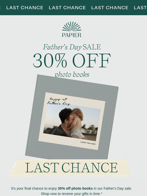 Ends Sunday: 30% off photo books