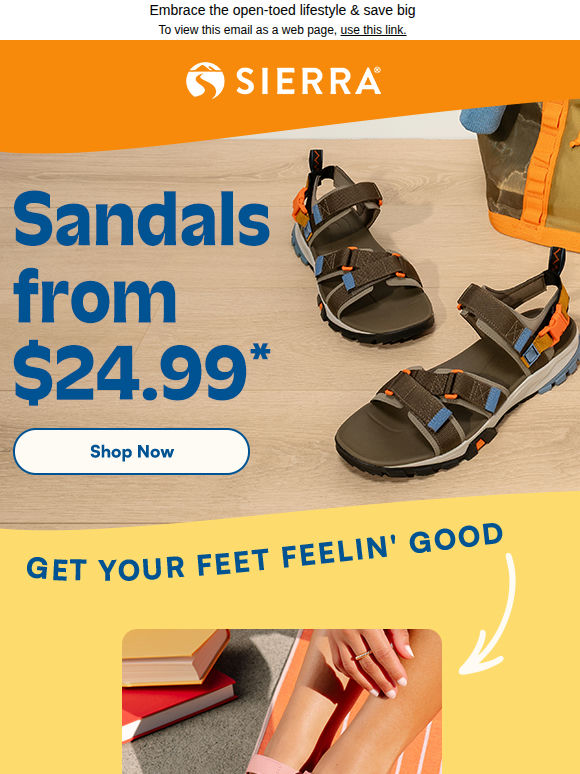 Sandals starting at just $24.99* 🤩