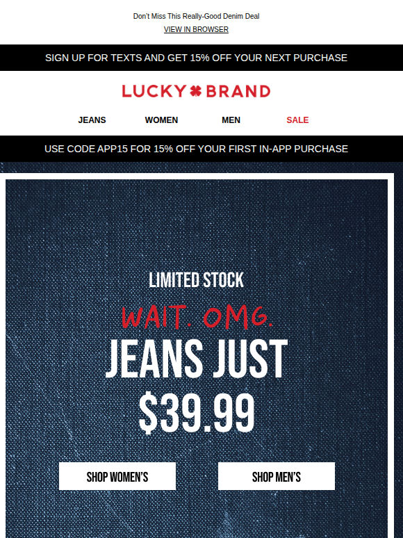 JUST $39.99: Quality Denim You Love