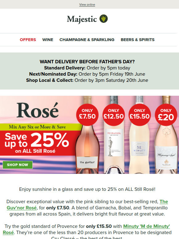 Got your rosé ready? Save up to 25% off
