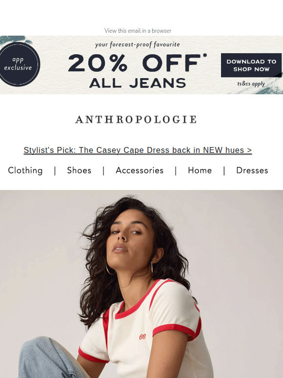 App Exclusive: 20% Off Jeans (Levi's, Colette, More)