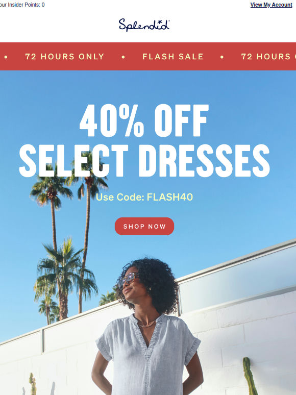 Today's Surprise: 40% OFF Select Dresses