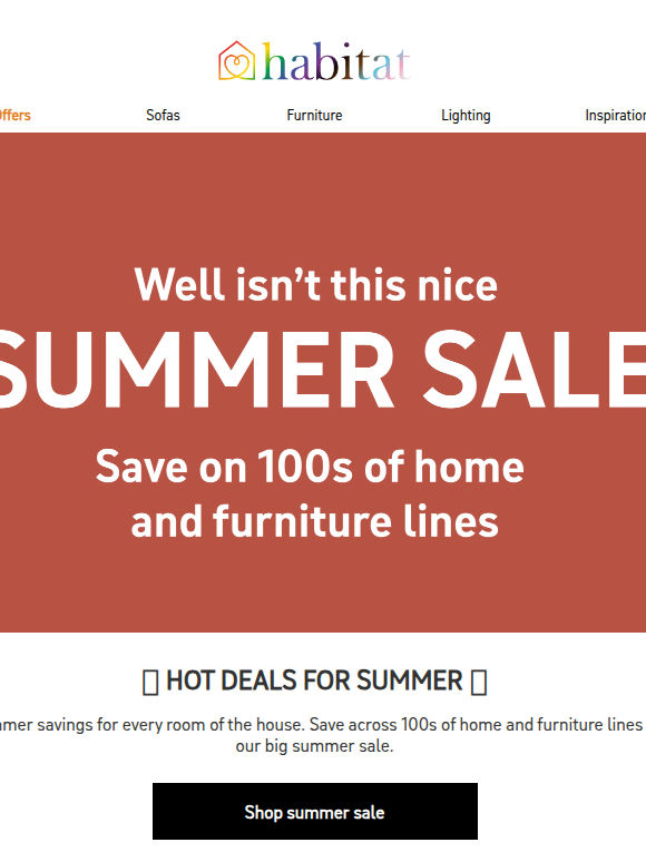 Furniture offers added to our summer sale