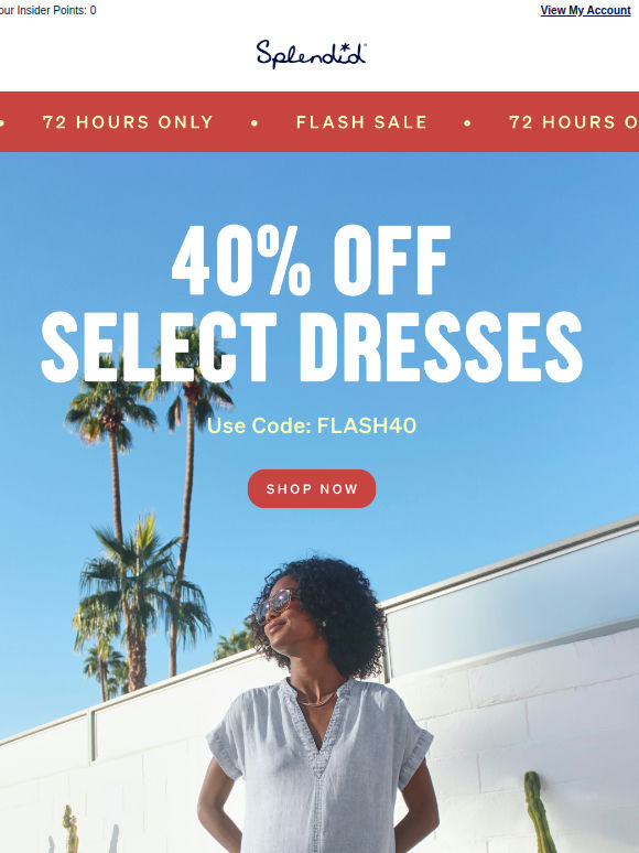 Quick! Select Dresses Are 40% OFF....
