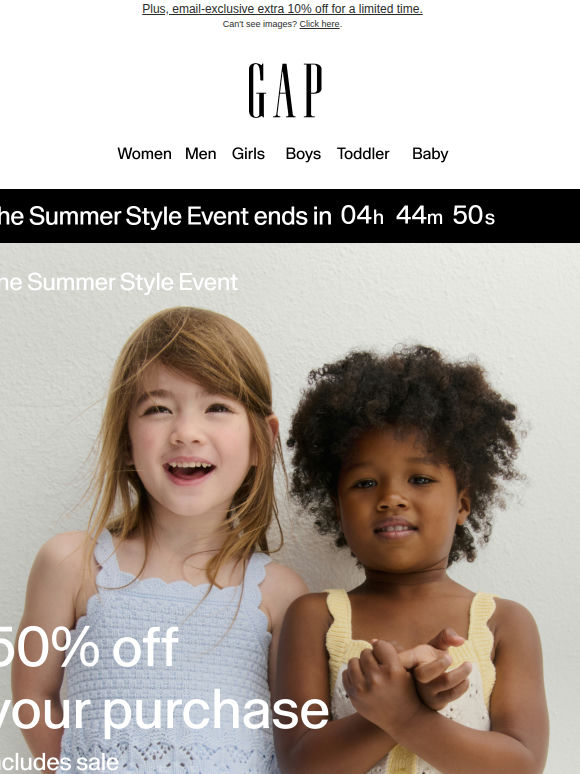 50% off awaits at the Summer Style Event