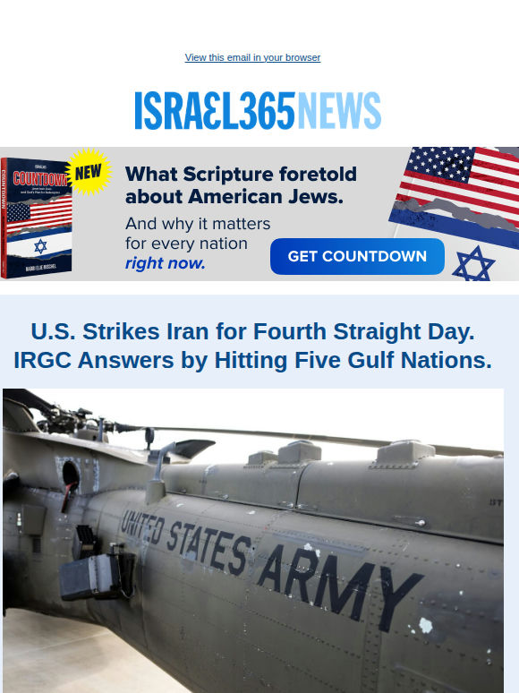 U.S. Strikes Iran for Fourth Straight Day. IRGC Answers by Hitting Five Gulf Nations. and Today's Top Stories