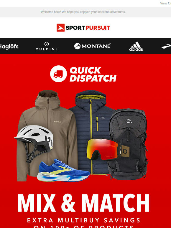 Mix & Match - Extra 20% Off featuring Adidas, Nike, Oakley and more