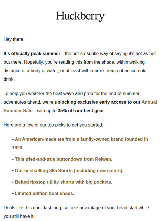 Early Access to Our Summer Sale