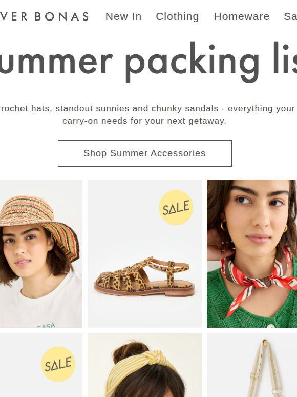 Summer packing list | New in Accessories