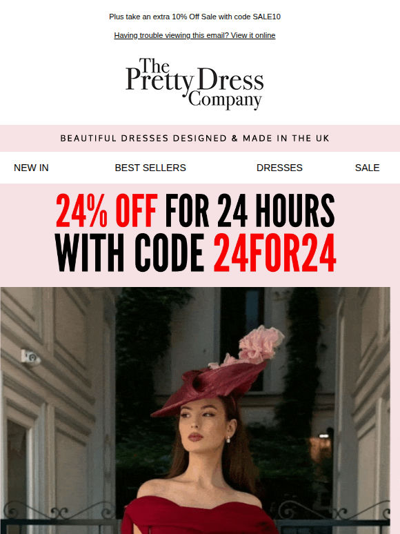 24% Off for 24 Hours starts now with code 24FOR24