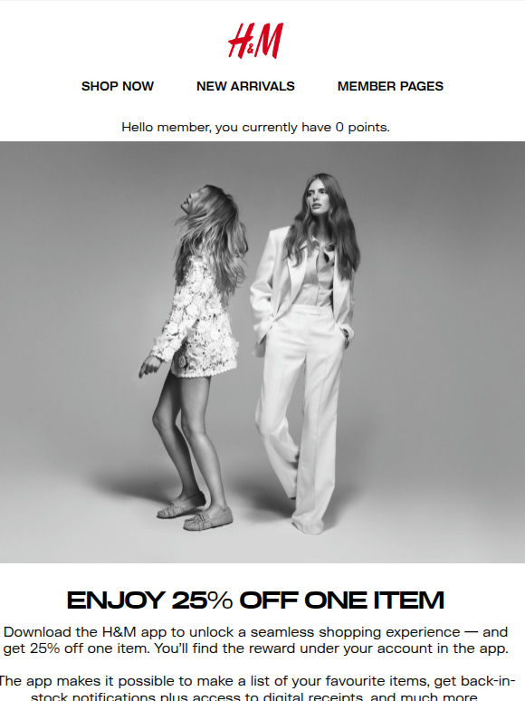 Want 25% off one item?