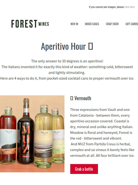 Put down the Aperol.