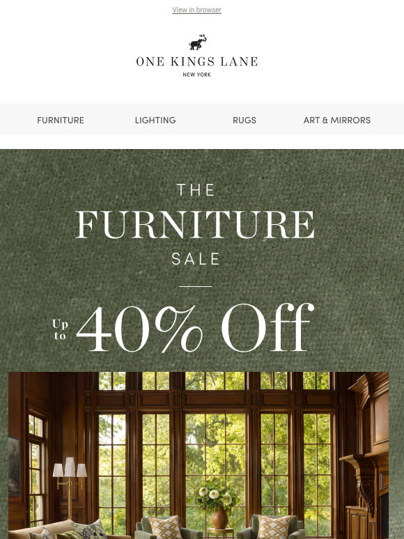 Up to 40% Off Furniture Starts Now