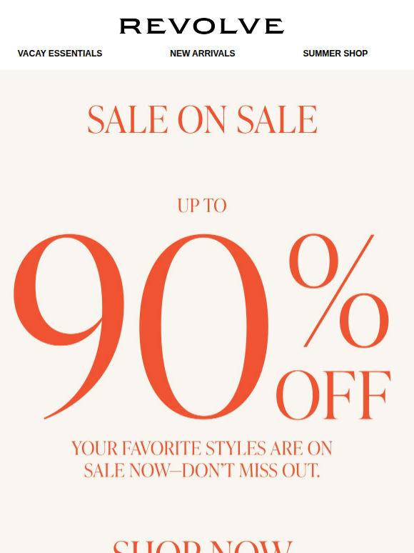 SALE ON SALE: UP TO 90% OFF!
