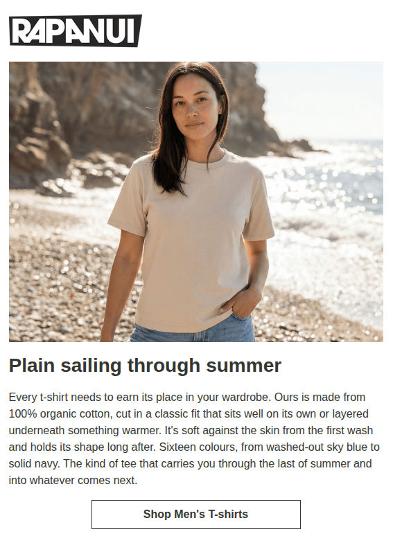 Plain sailing. T-shirts done properly ⛵