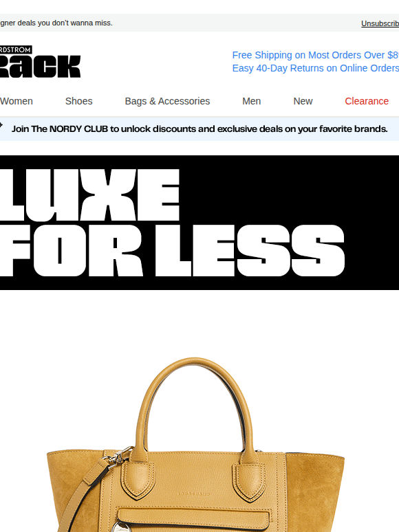 Save on Off-White, Longchamp & more