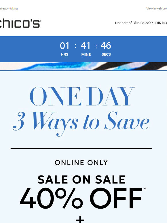 3 Deals Today: 40% + extra 10% off markdowns + more