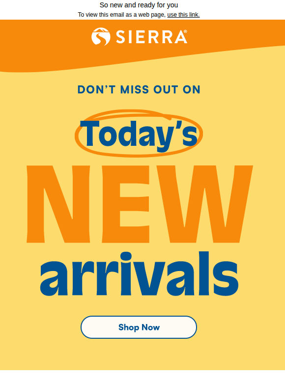 TODAY’S ARRIVALS: Don’t miss out​
