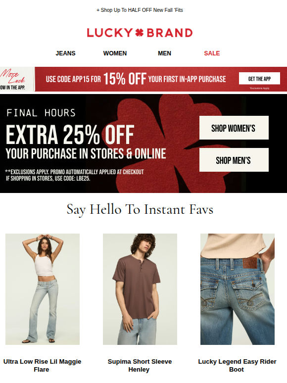 LAST DAY For Extra 25% Off!