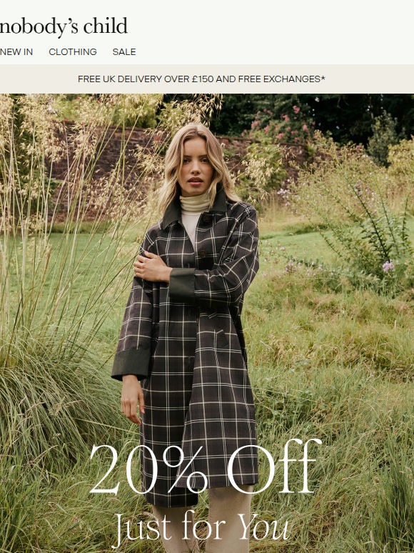 20% off your first purchase