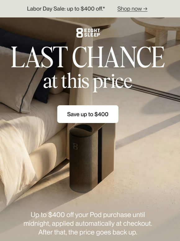 Last chance: Labor Day Sale*