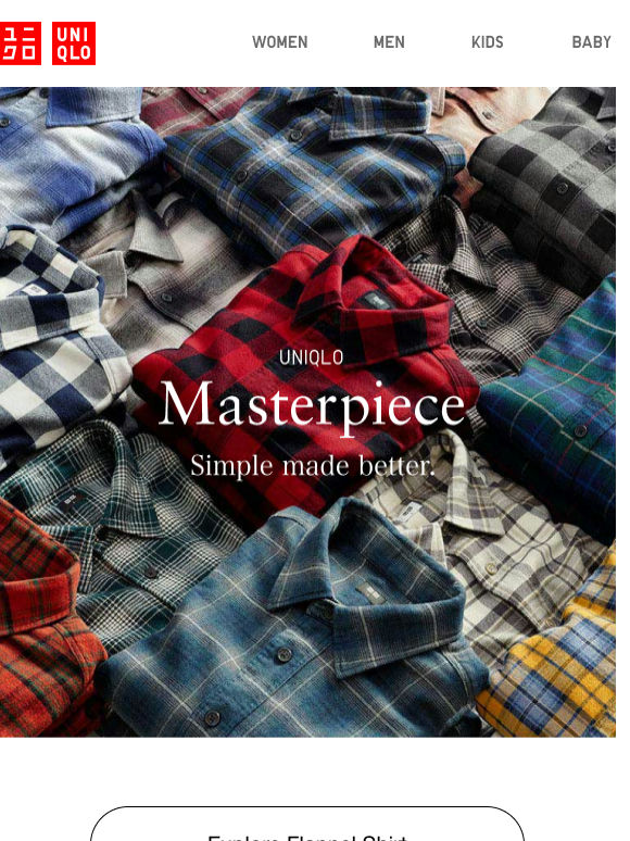 UNIQLO Masterpiece: Flannel Shirt