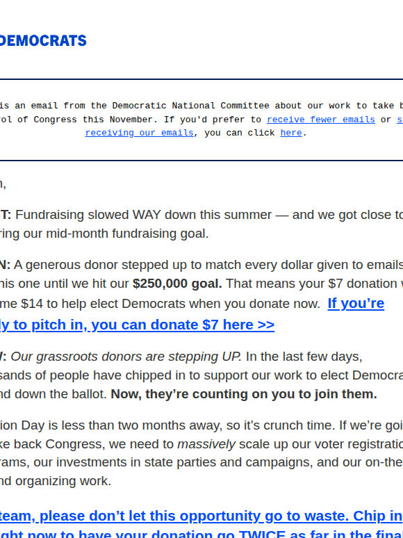 Opportunity enclosed →