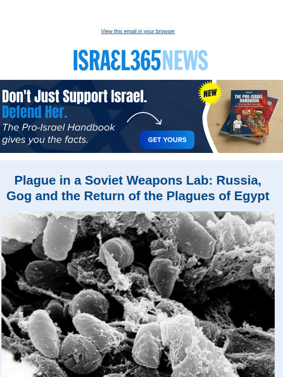 Plague in a Soviet Weapons Lab: Russia, Gog and the Return of the Plagues of Egypt and Today's Top Stories