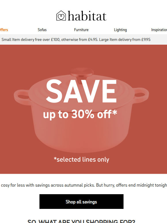 Autumn savings end tonight