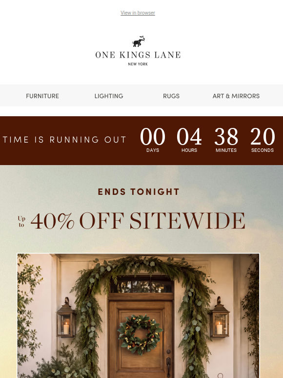🔥 Ends Tonight — Up to 40% Off Sitewide