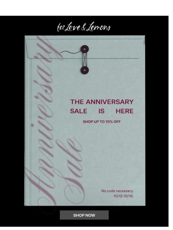 OUR BIGGEST SALE OF THE YEAR
