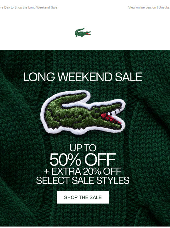 Extended: Extra 20% Off Select Sale Styles