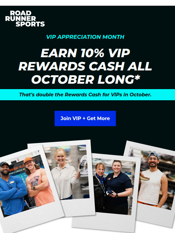 Join VIP + Earn 10% Rewards Cash All October